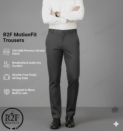 R2F MotionFit Trousers | Zero restriction & Maximum confidence.