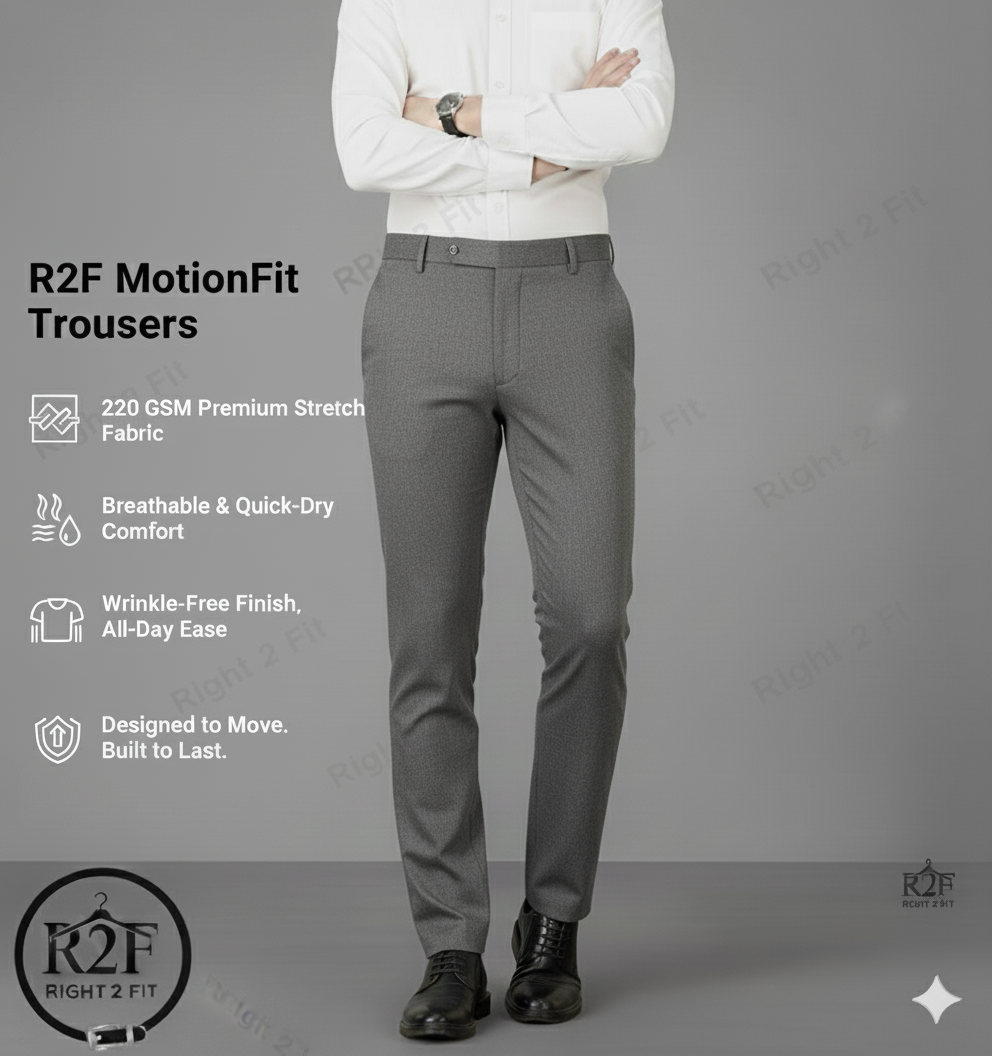 R2F MotionFit Trousers | Zero restriction & Maximum confidence.