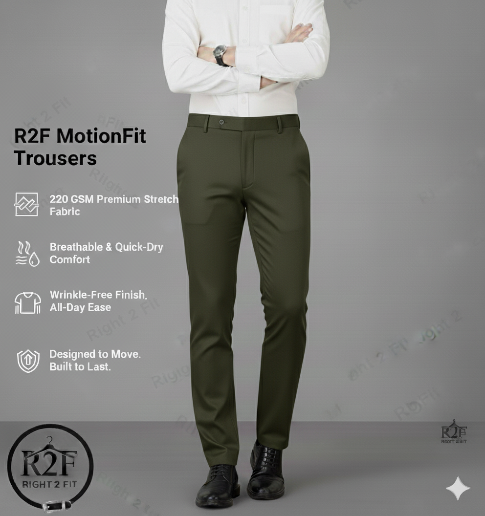 R2F MotionFit Trousers | Zero restriction & Maximum confidence.