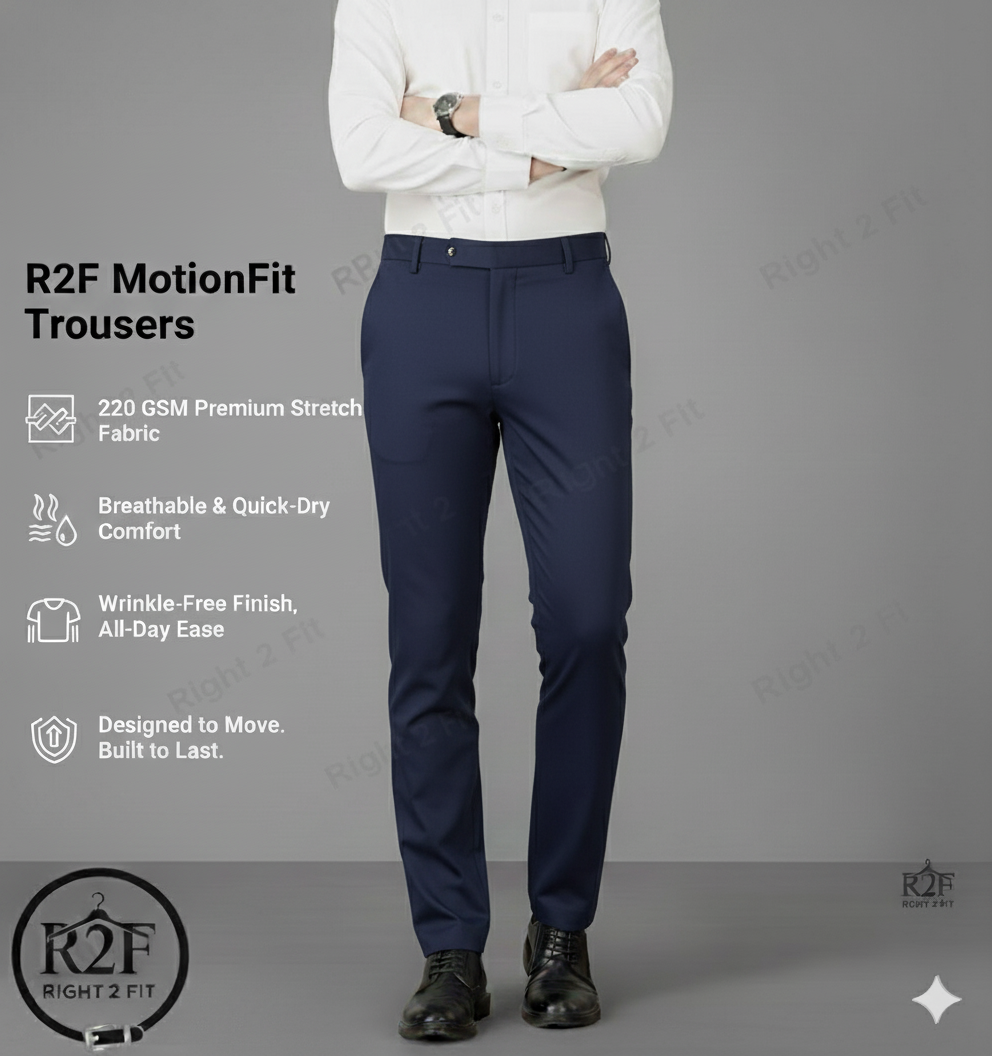 R2F MotionFit Trousers | Zero restriction & Maximum confidence.