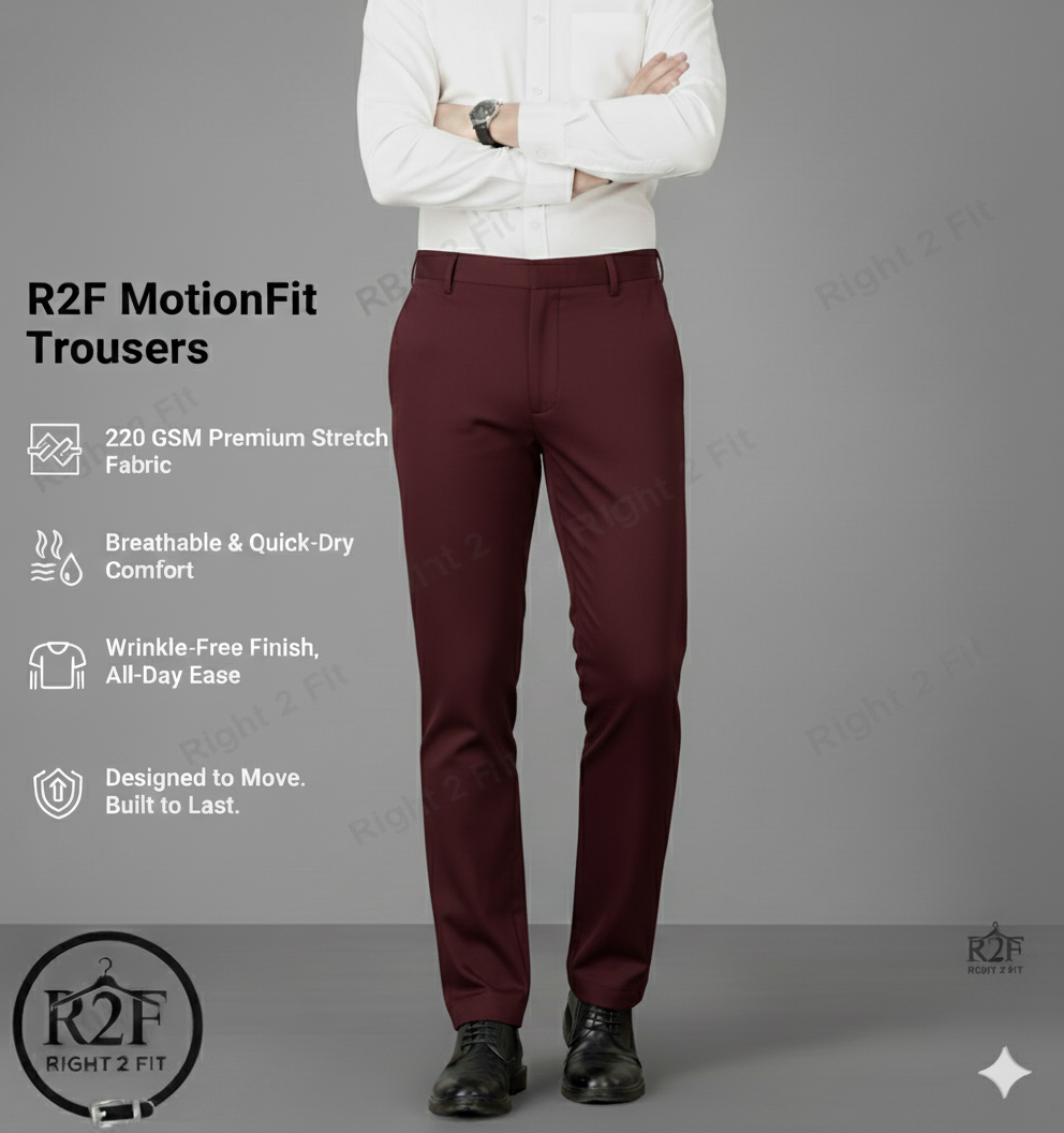 R2F MotionFit Trousers | Zero restriction & Maximum confidence.